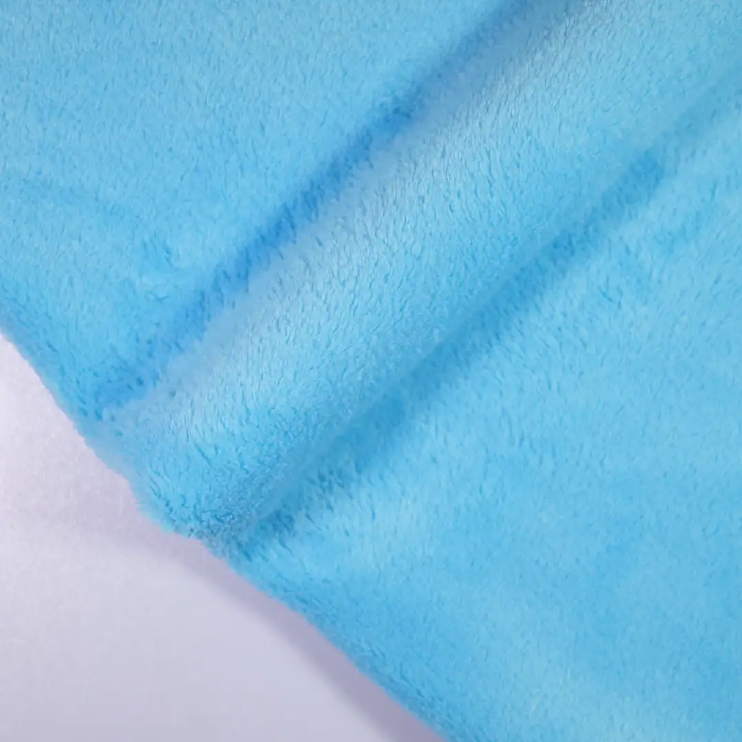 China Fabric for Hoodie,Pajamas,Full-Zipper Cardigan  Coral Fleece Knit Fabric Polyester Blue color buy from China wholesaler bulk order at wholesale price free worldwide shipping Alibaba