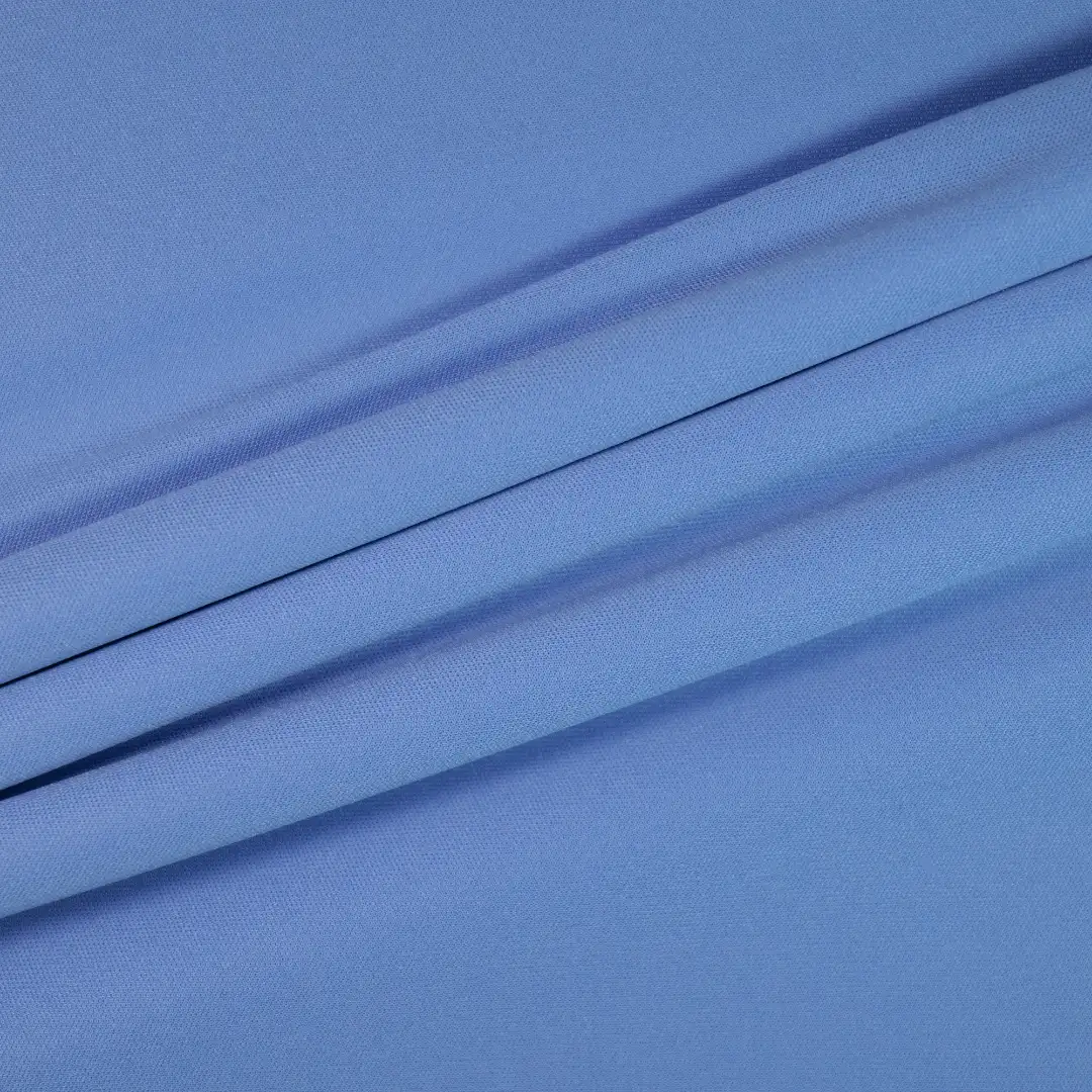 China Fabric for Interlining Single Jersey Knit Fabric Polyester Blue color buy from China wholesaler bulk order at wholesale price free worldwide shipping Alibaba