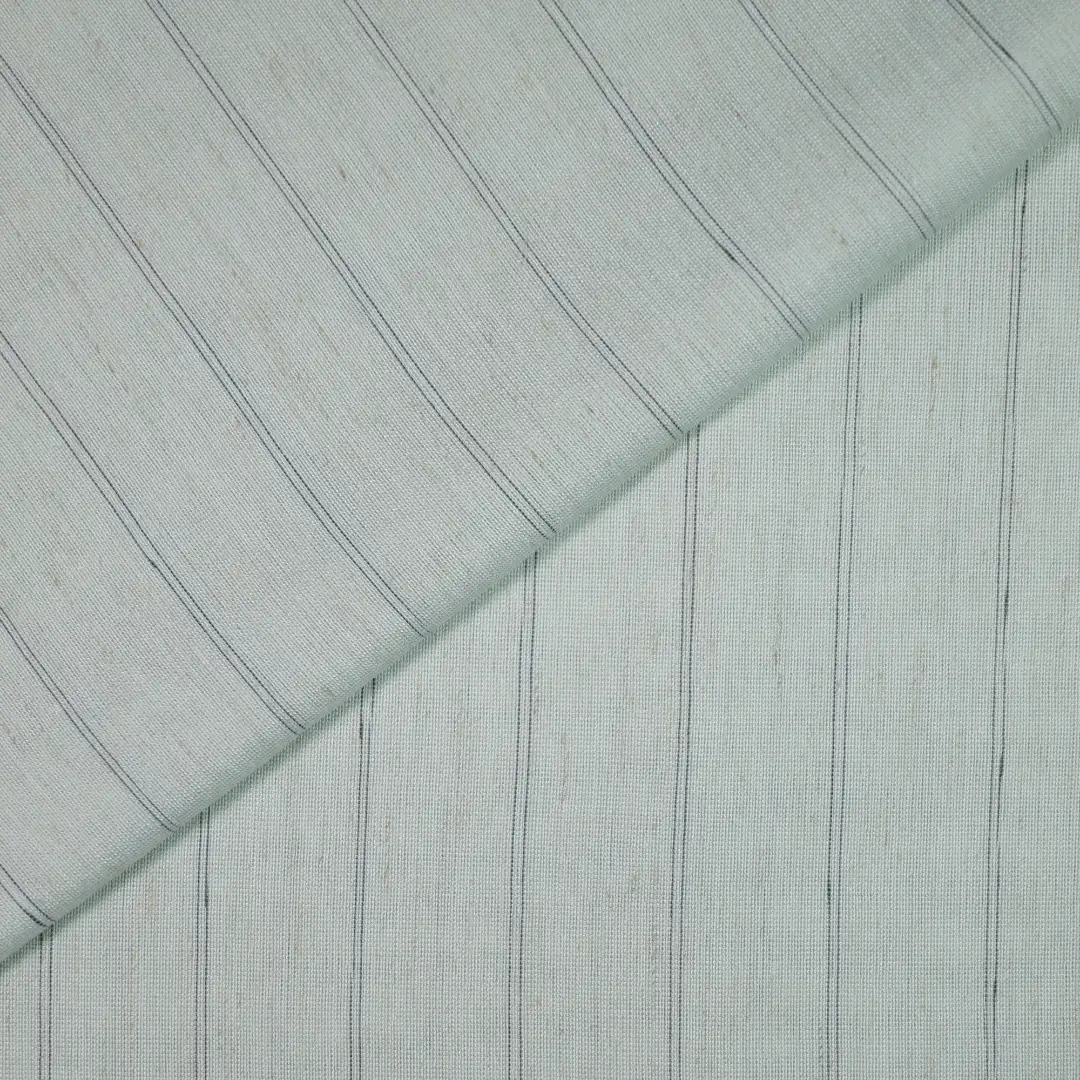 China Fabric for Blouse,Skirt,U-Neck Cardigan ,Casual Long Sleeve Crop Shirt,Cropped V-Neck Shirt,Asymmetric Cardigan ,V-Neck Button Up Cardigan  Yarn Dyed Stripe Woven Blended Fabric Polyamide Rayon Flax Polyester dark green color buy from China wholesaler bulk order at wholesale price free worldwide shipping Alibaba