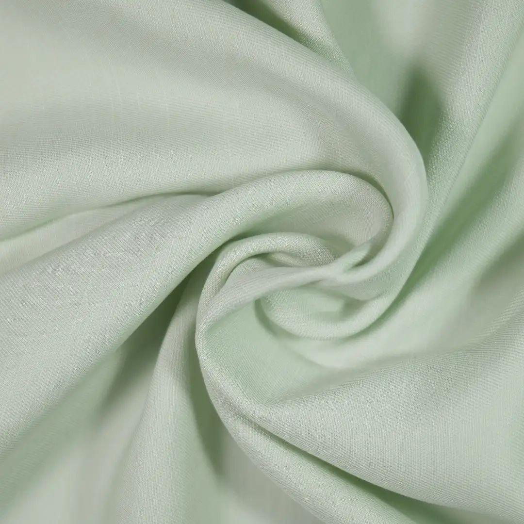 China Fabric for Skirt,Shirt Half Sleeve Button ,Shirt Half Sleeve Zipper ,Dresses (Pullover)  Twill Woven Blended Fabric Viscose Lyocell Rayon Flax dark green color buy from China wholesaler bulk order at wholesale price free worldwide shipping Alibaba