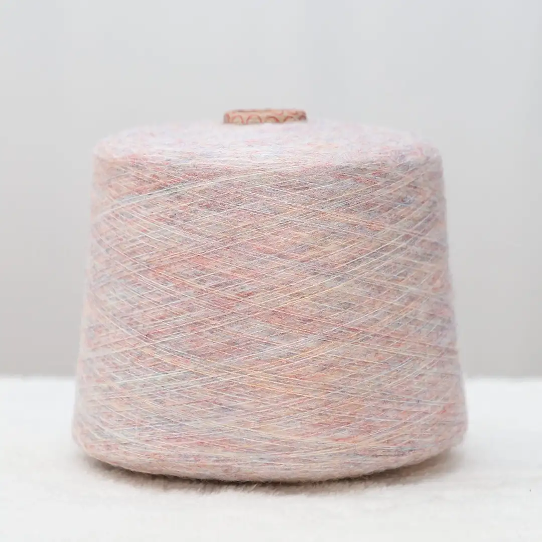 China Yarn for Full-Zipper Cardigan (Sweater),Polo T-shirt (Sweater),Hoodie  (Sweater) Mossy Yarn Fancy Yarn Recycled Polyester Nylon Wool Polyester Spandex Pink color buy from China wholesaler bulk order at wholesale price free worldwide shipping Alibaba