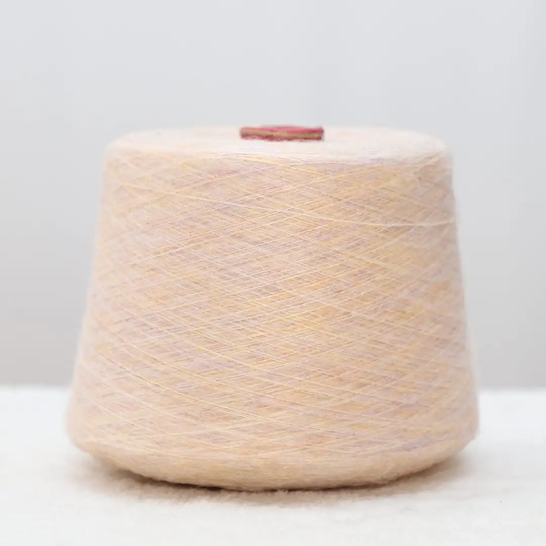 China Yarn for Crop Top Pullover (Sweater),Dresses (Cardigan Open) (Sweater) Mossy Yarn Fancy Yarn Recycled Polyester Nylon Wool Polyester Spandex Pink color buy from China wholesaler bulk order at wholesale price free worldwide shipping Alibaba