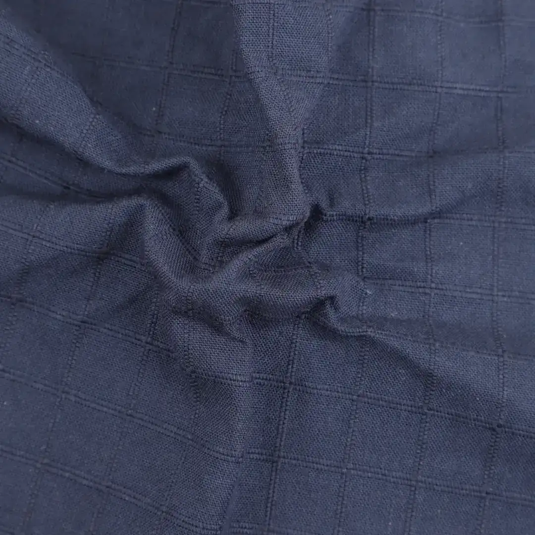 Bangladesh Fabric for Blouse,Crop Top Cotton YD Jacquard Natural Woven Fabric Organic Cotton Recycle Cotton BCI Cotton Viscose Color-01-(Navy) color buy from Bangladesh wholesaler bulk order at wholesale price free worldwide shipping Alibaba