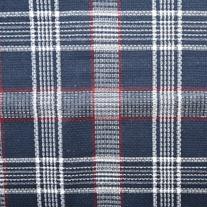 India Fabric for Shirt Cotton Dobby Natural Woven Fabric COTTON POLYESTER Check color buy from India wholesaler bulk order at wholesale price free worldwide shipping Alibaba