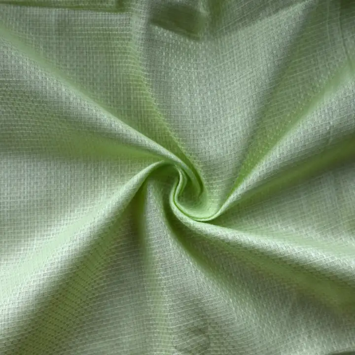India Fabric for Shirt Cotton Dobby Natural Woven Fabric COTTON Light Green color buy from India wholesaler bulk order at wholesale price free worldwide shipping Alibaba