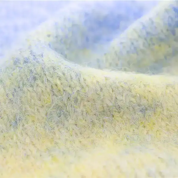 China Yarn for Half-Zipper Cardigan (Sweater),Knitted Jacket (Sweater),Hoodie  (Sweater) Air Spun Yarn Fancy Yarn Recycled Polyester Nylon Wool Spandex yellow   grey color buy from China wholesaler bulk order at wholesale price free worldwide shipping Alibaba