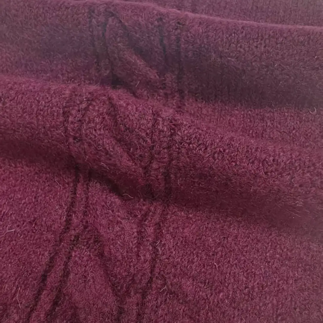 China Yarn  Mossy Yarn Fancy Yarn Acrylic Polyester Recycled Polyester Spandex DEEP CRANBERRY color buy from China wholesaler bulk order at wholesale price free worldwide shipping Alibaba