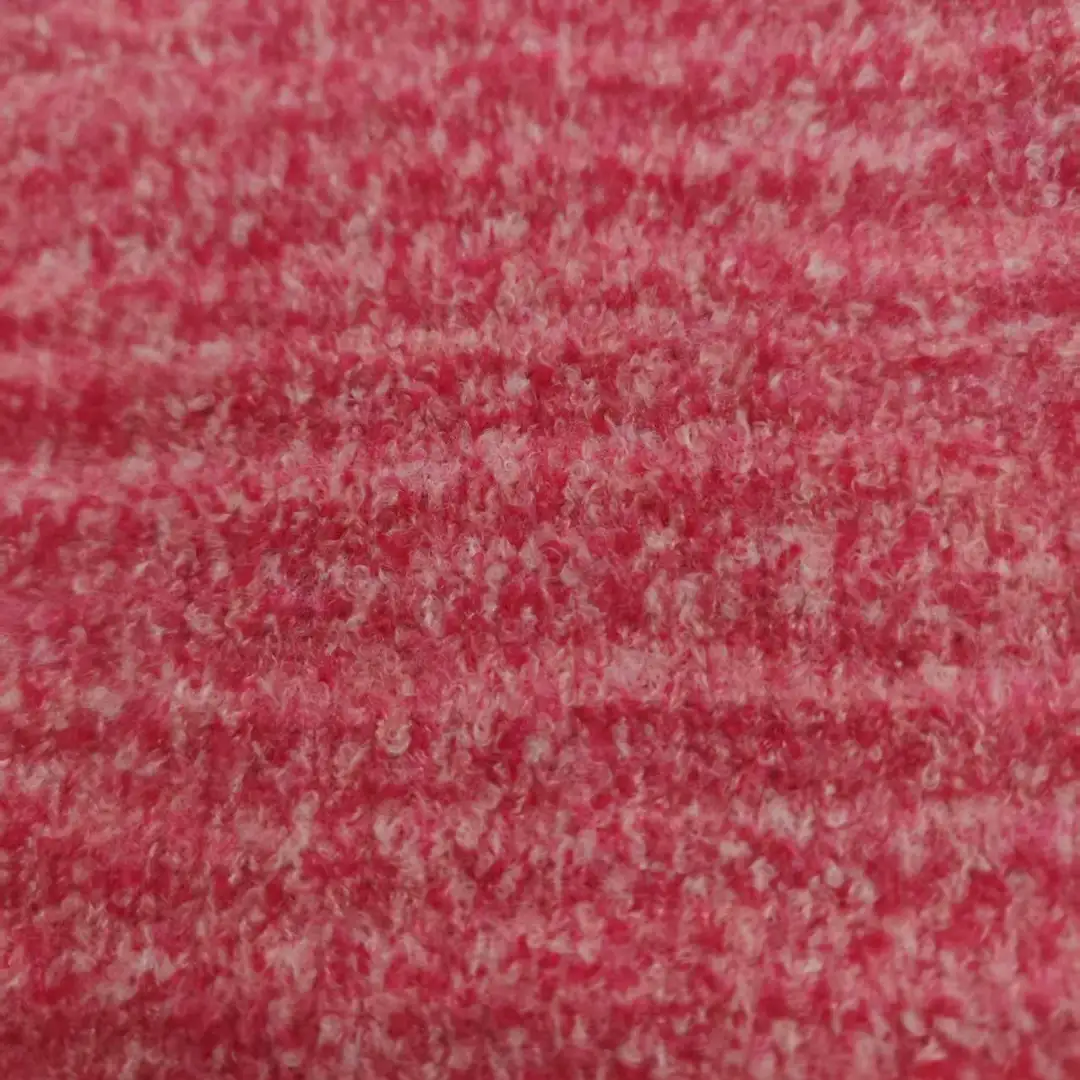 China Yarn for Hoodie,Open Cardigan (Sweater),Half-Zipper Cardigan (Sweater),Round Neck Pullover (Sweater),Crop Top Pullover (Sweater) Boucle Yarn Fancy Yarn Recycled Polyester Acrylic RWS Wool Spandex Pink color buy from China wholesaler bulk order at wholesale price free worldwide shipping Alibaba