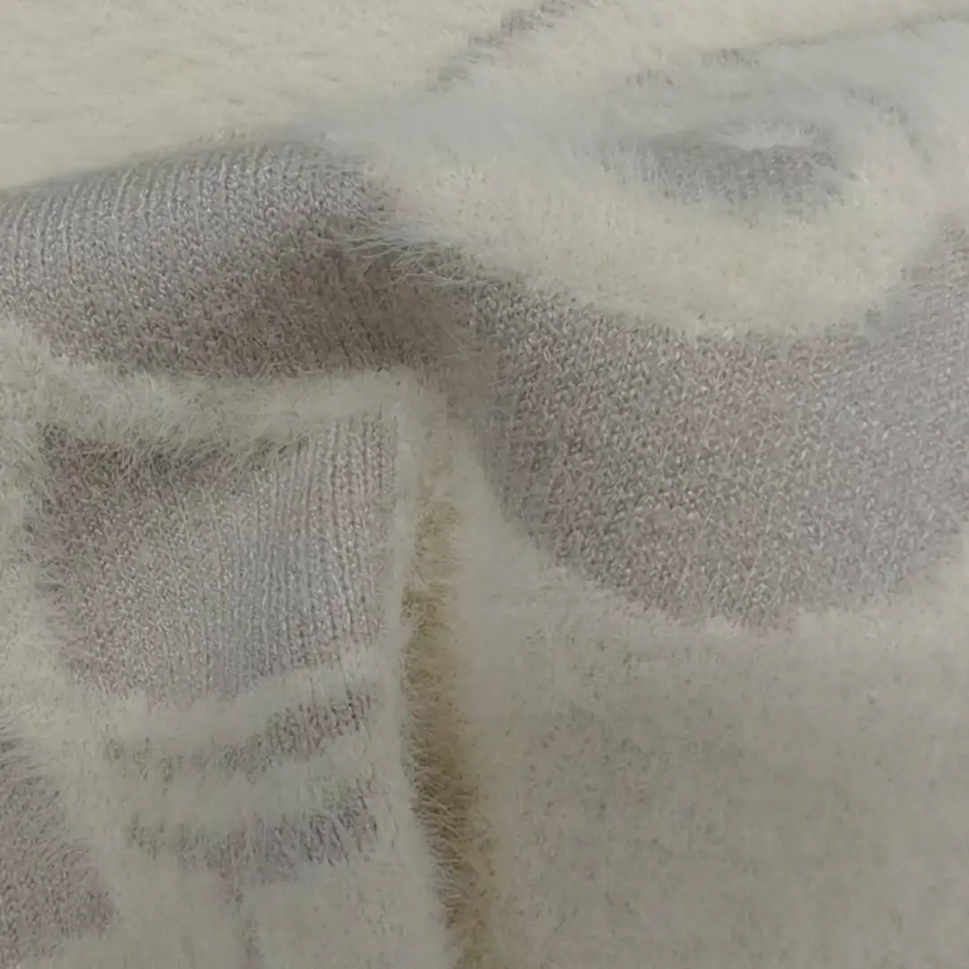 China Yarn for Open Cardigan (Sweater),Shirt Long Sleeve Zipper (Sweater),Round Neck Pullover (Sweater),Crop Top Pullover (Sweater) Teddy Yarn Fancy Yarn Viscose Polyester Nylon oyster grey color buy from China wholesaler bulk order at wholesale price free worldwide shipping Alibaba