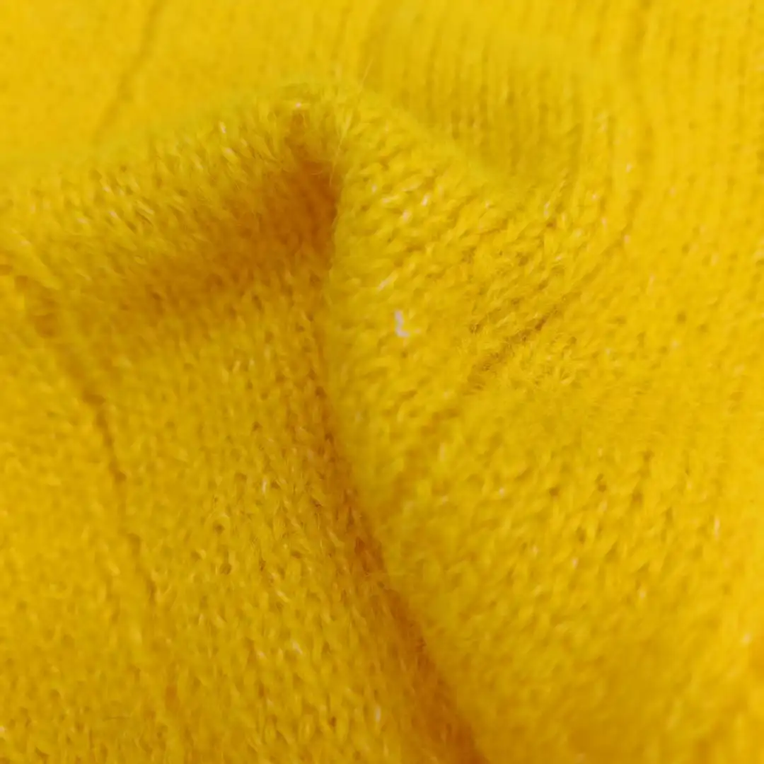 China Yarn for Open Cardigan (Sweater),Half-Zipper Cardigan (Sweater),Round Neck Pullover (Sweater),Crop Top Pullover (Sweater) Mossy Yarn Fancy Yarn Polyester Acrylic Wool Nylon Alpaca yellow color buy from China wholesaler bulk order at wholesale price free worldwide shipping Alibaba