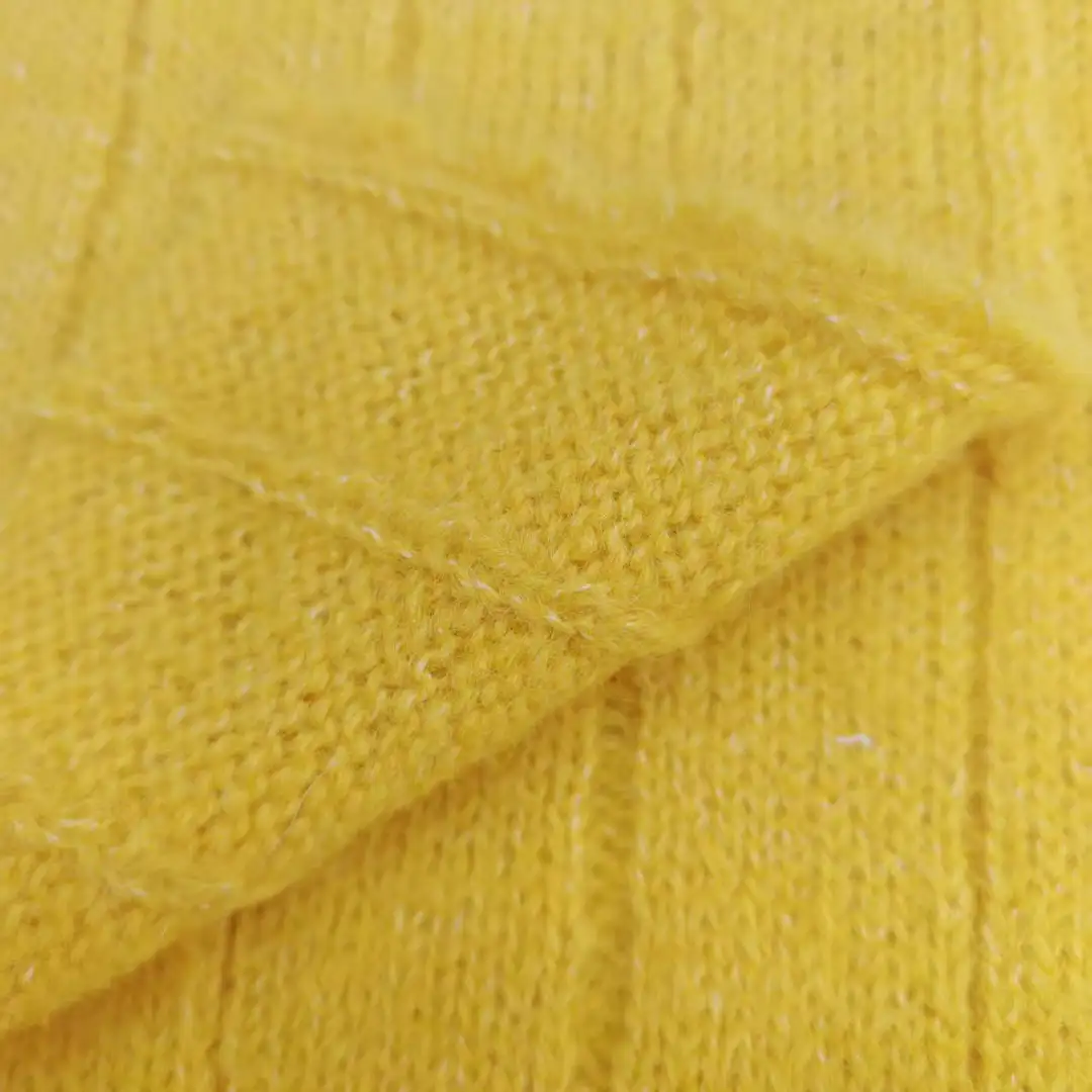 China Yarn for Open Cardigan (Sweater),Half-Zipper Cardigan (Sweater),Round Neck Pullover (Sweater),Crop Top Pullover (Sweater) Mossy Yarn Fancy Yarn Polyester Acrylic Wool Nylon Alpaca yellow color buy from China wholesaler bulk order at wholesale price free worldwide shipping Alibaba