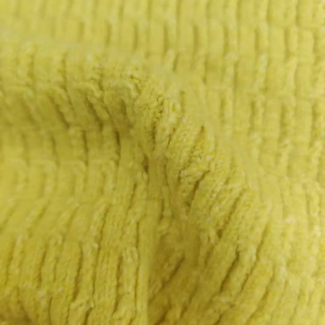 China Yarn for Crop Top,Open Cardigan (Sweater),Full-Zipper Cardigan (Sweater),Hoodie  (Sweater) Mossy Yarn Fancy Yarn Polyester Nylon Spandex yellow color buy from China wholesaler bulk order at wholesale price free worldwide shipping Alibaba