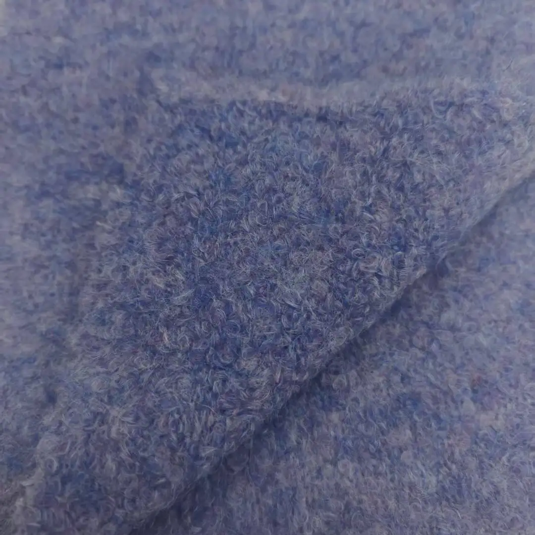 China Yarn for Hoodie,Open Cardigan (Sweater),Half-Zipper Cardigan (Sweater),Round Neck Pullover (Sweater) Boucle Yarn Fancy Yarn Recycled Polyester Nylon Polyester Wool Spandex green，violet color buy from China wholesaler bulk order at wholesale price free worldwide shipping Alibaba