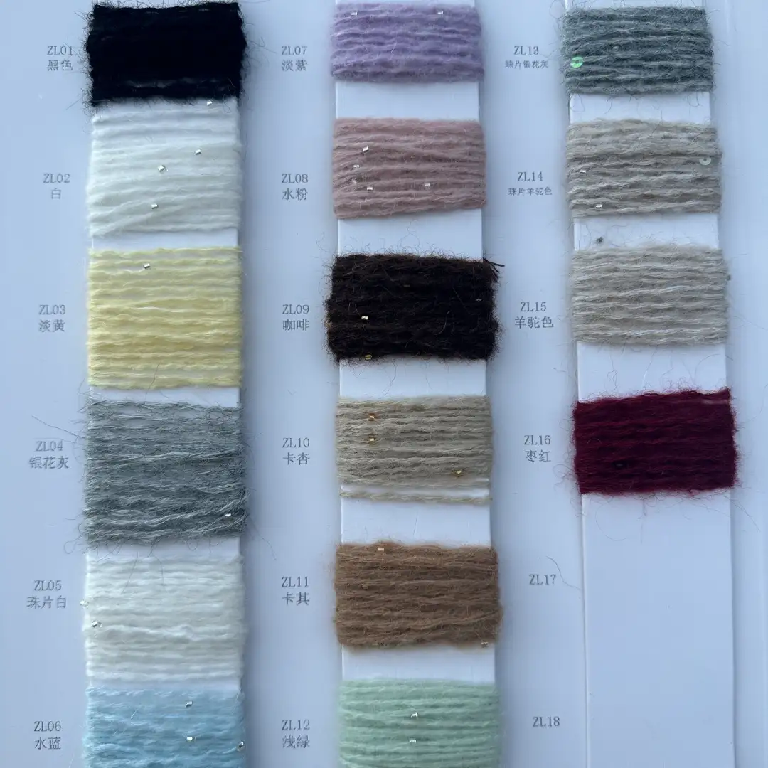 China Yarn for Crop Top,Open Cardigan (Sweater),Full-Zipper Cardigan (Sweater),Round Neck Pullover (Sweater) Mossy Yarn Fancy Yarn Mohair Wool re-nylon Polyester 纯色 color buy from China wholesaler bulk order at wholesale price free worldwide shipping Alibaba