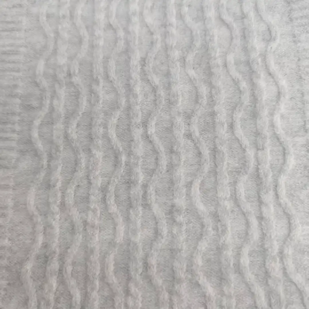 China Yarn for Crop Top,Open Cardigan (Sweater),Full-Zipper Cardigan (Sweater),Round Neck Pullover (Sweater) Mossy Yarn Fancy Yarn Recycled Polyester Acrylic Spandex Wool Gray color buy from China wholesaler bulk order at wholesale price free worldwide shipping Alibaba