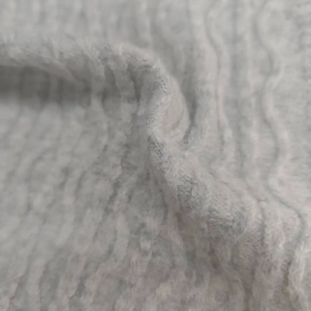 China Yarn for Crop Top,Open Cardigan (Sweater),Full-Zipper Cardigan (Sweater),Round Neck Pullover (Sweater) Mossy Yarn Fancy Yarn Recycled Polyester Acrylic Spandex Wool Gray color buy from China wholesaler bulk order at wholesale price free worldwide shipping Alibaba