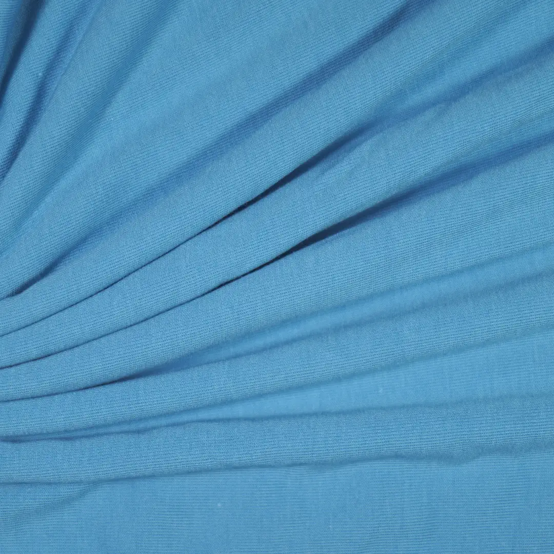 China Fabric for T-Shirt,Polo Shirt,Tank Top Rib Knit Fabric Poly Lactic Acid（PLA) Rayon Blue color buy from China wholesaler bulk order at wholesale price free worldwide shipping Alibaba