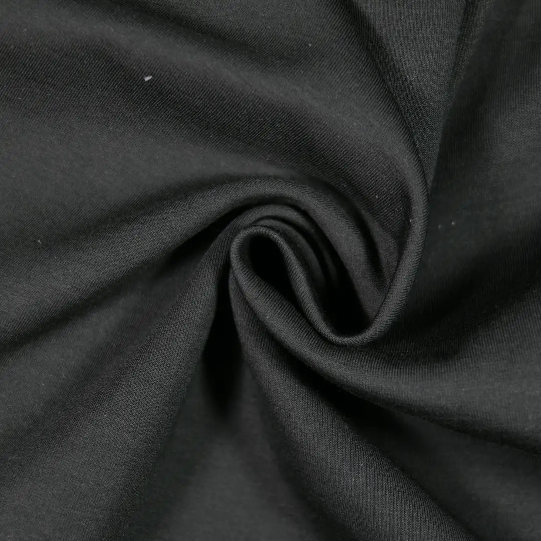 China Fabric for Pants,T-Shirt,Tank Midi Dress Scuba Knit Fabric Rayon Poly Lactic Acid（PLA) black color buy from China wholesaler bulk order at wholesale price free worldwide shipping Alibaba