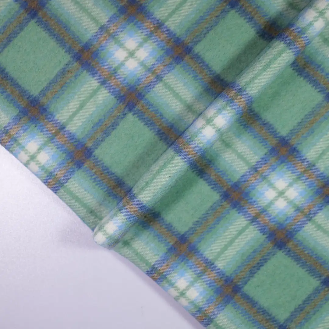 China Fabric for Jackets,Overcoat,Uniform Yarn Dyed Check Woven Blended Fabric Polyester green color buy from China wholesaler bulk order at wholesale price free worldwide shipping Alibaba