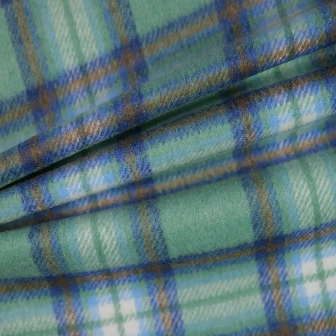 China Fabric for Jackets,Overcoat,Uniform Yarn Dyed Check Woven Blended Fabric Polyester green color buy from China wholesaler bulk order at wholesale price free worldwide shipping Alibaba