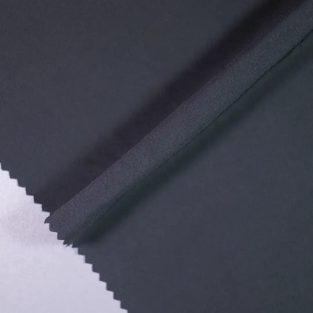 China Fabric for Pants,Pleated Midi Skirt,Strap Midi Dress Twill Woven Blended Fabric Polyester Elastane black color buy from China wholesaler bulk order at wholesale price free worldwide shipping Alibaba