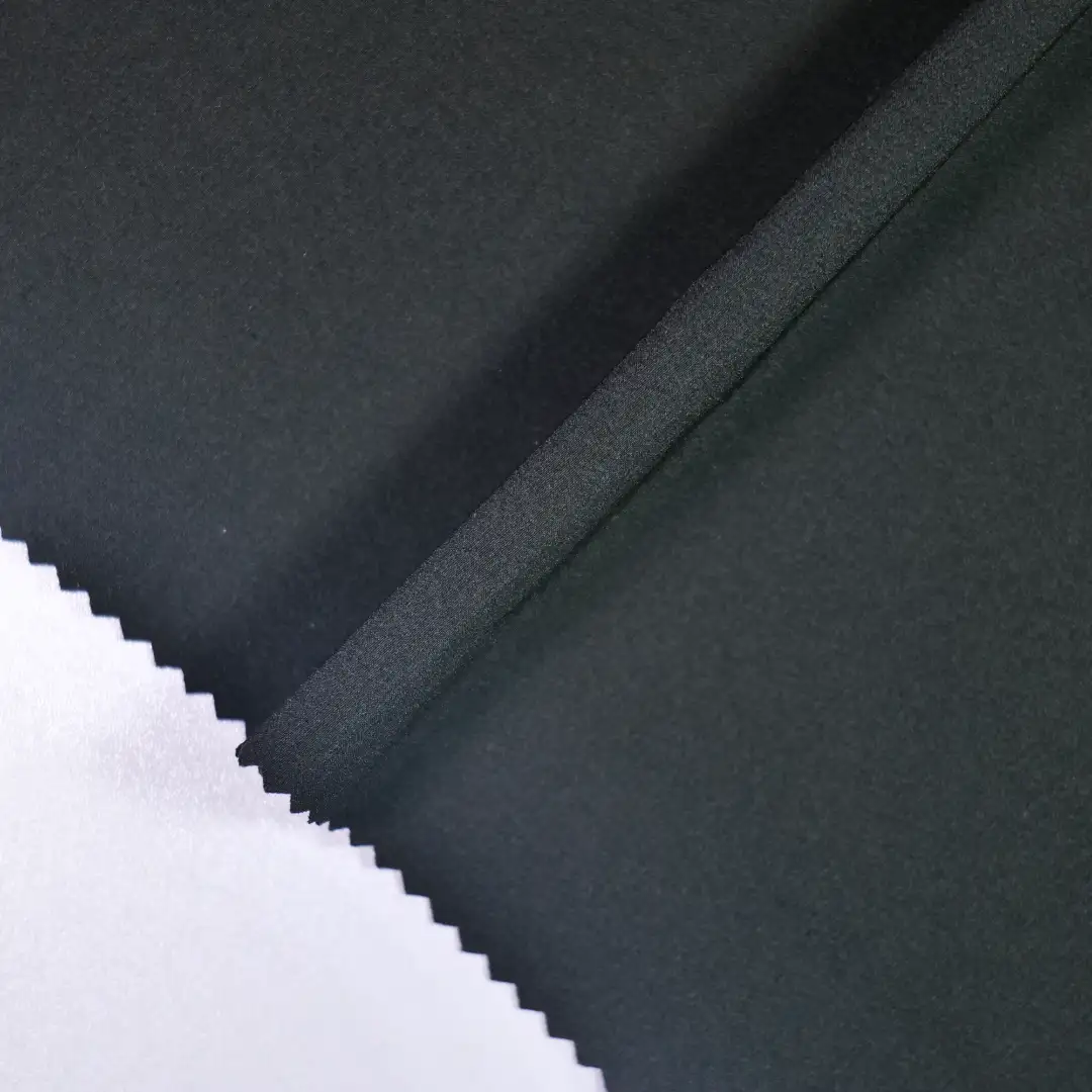 China Fabric for Wide Leg Trousers,Strap Midi Dress Twill Woven Blended Fabric Polyester Spandex black color buy from China wholesaler bulk order at wholesale price free worldwide shipping Alibaba