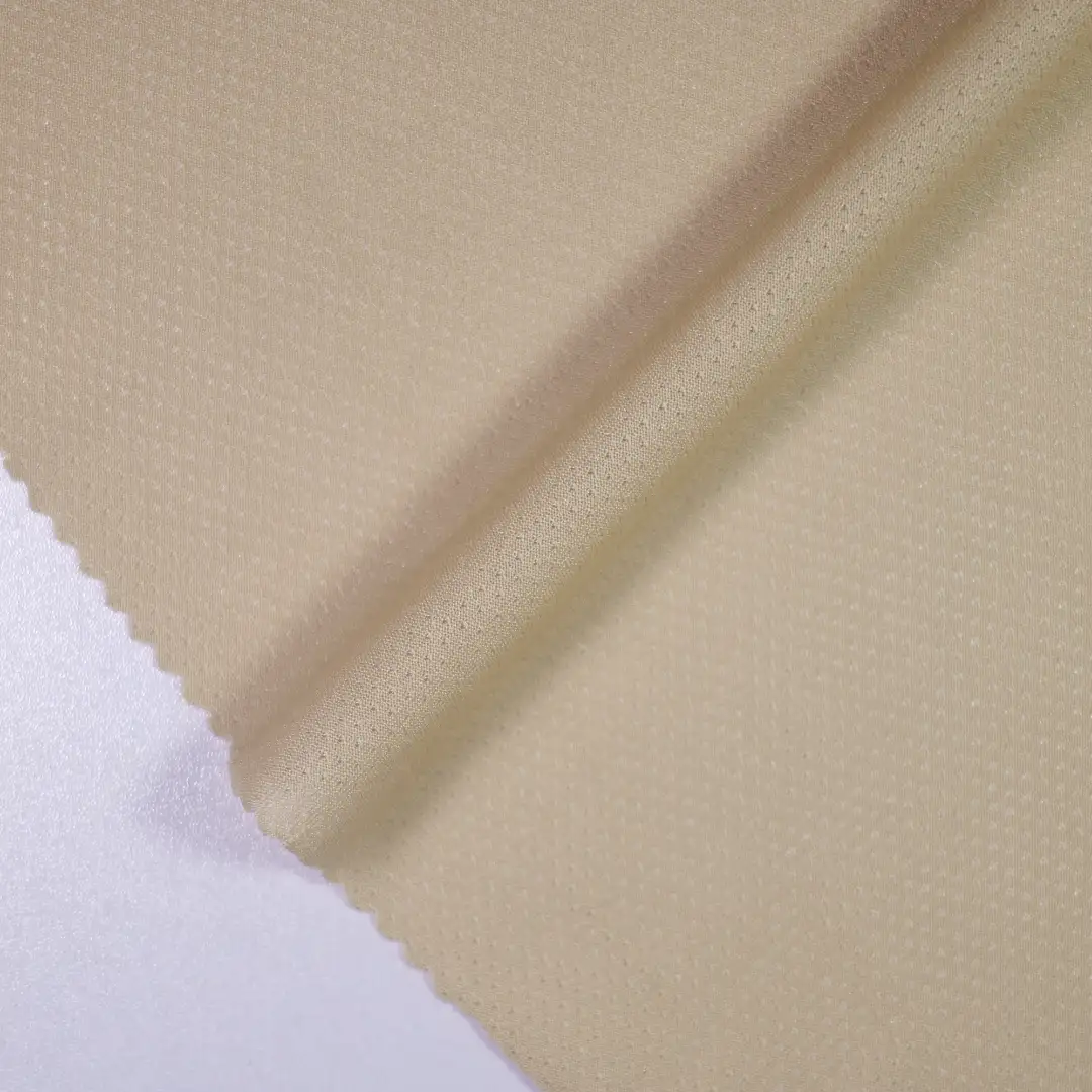 China Fabric for Strap Midi Dress Mesh Knit Fabric Polyester Flesh color buy from China wholesaler bulk order at wholesale price free worldwide shipping Alibaba