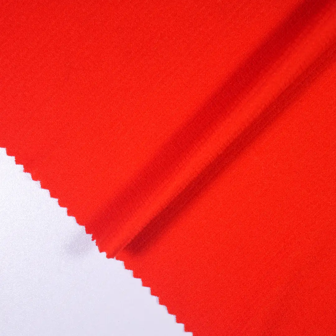 China Fabric for T-Shirt Four Stretch Polyester Woven Fabric Synthetic Woven Fabric Polyester red color buy from China wholesaler bulk order at wholesale price free worldwide shipping Alibaba