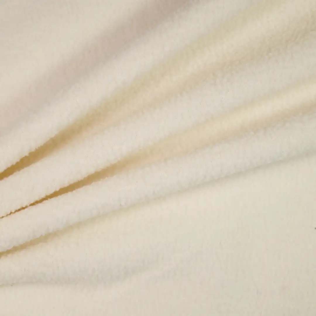 China Fabric for Jackets,Trench Coat,Overcoat Polar Fleece Knit Fabric Polyester cream color buy from China wholesaler bulk order at wholesale price free worldwide shipping Alibaba