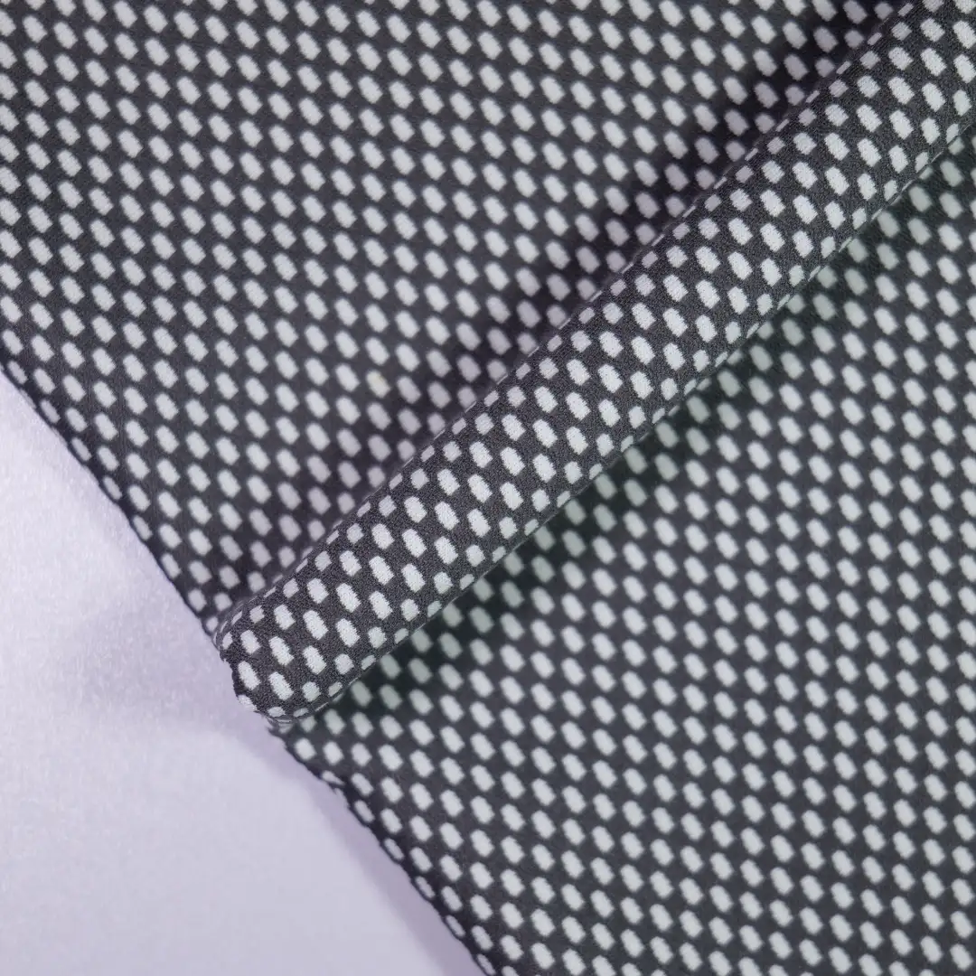 China Fabric for T-Shirt,Skirt  Four-way Stretch (Bi-Stretch) Knit Fabric Polyester black color buy from China wholesaler bulk order at wholesale price free worldwide shipping Alibaba