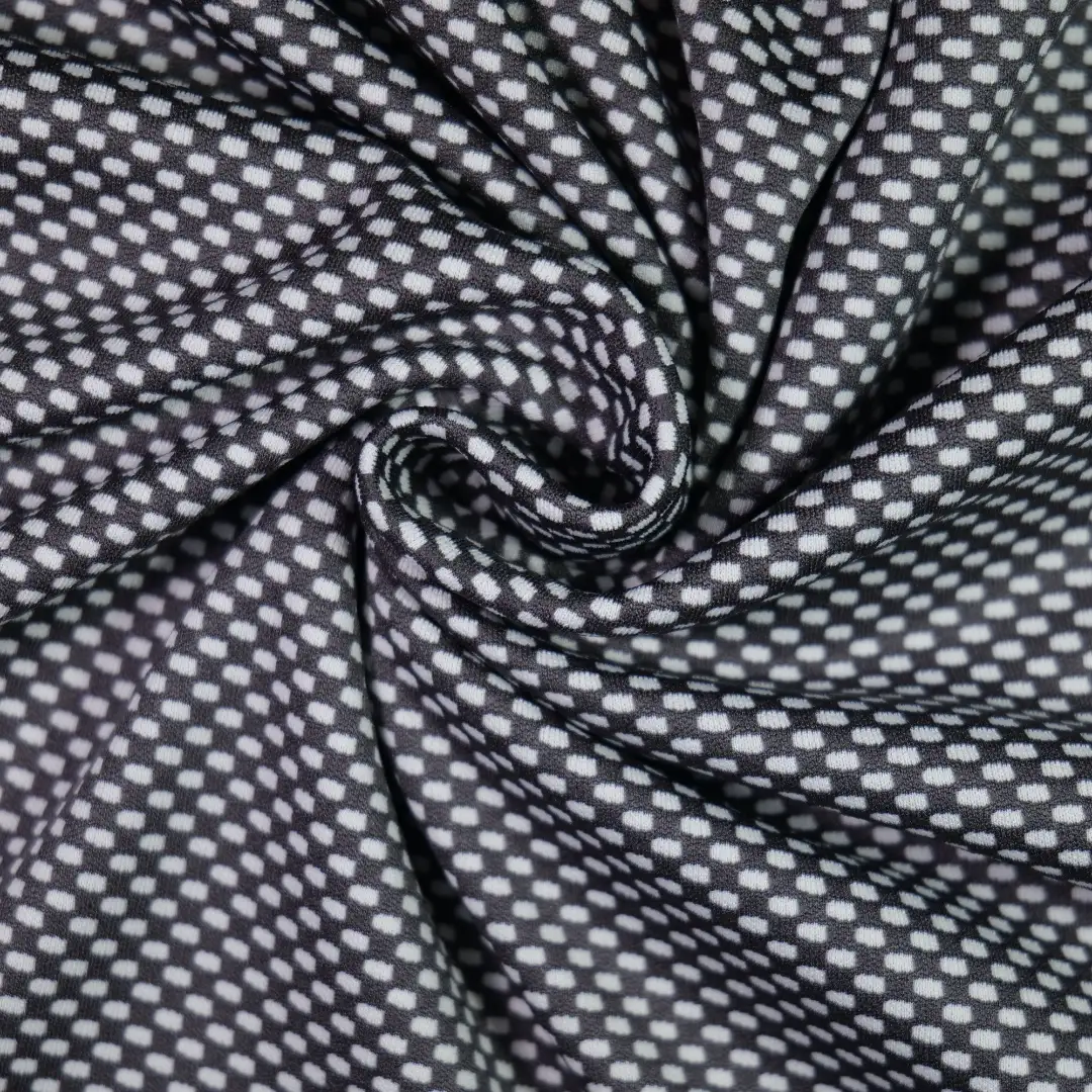 China Fabric for T-Shirt,Skirt  Four-way Stretch (Bi-Stretch) Knit Fabric Polyester black color buy from China wholesaler bulk order at wholesale price free worldwide shipping Alibaba