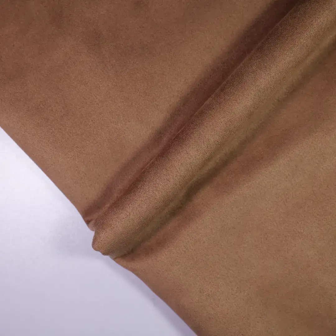 China Fabric for Jackets,Trench Coat,Overcoat Suede Knit Fabric Polyester Spandex COFFEE color buy from China wholesaler bulk order at wholesale price free worldwide shipping Alibaba