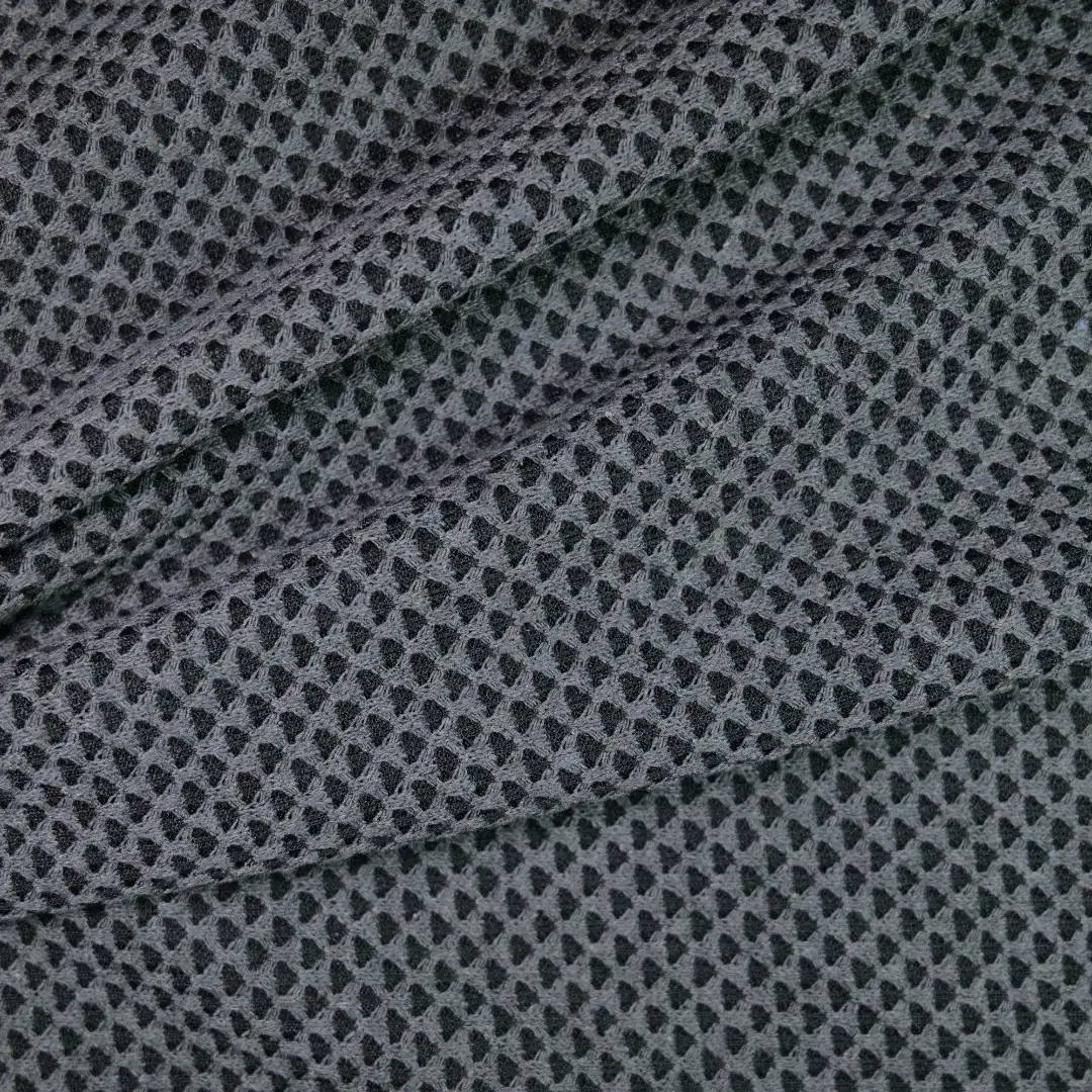 China Fabric for Jackets,Overcoat,Double-Breasted Coat Hacci Knit Fabric Polyester black color buy from China wholesaler bulk order at wholesale price free worldwide shipping Alibaba