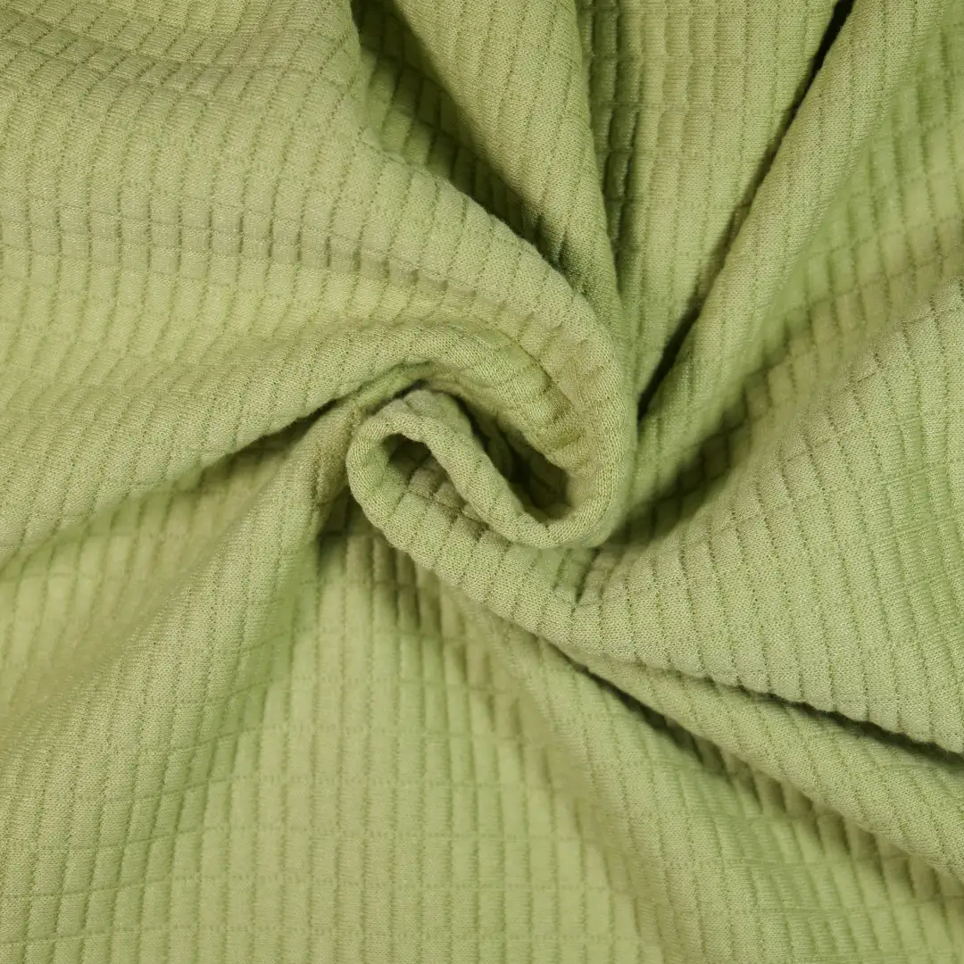 China Fabric for Hoodie,Hoodie  ,Long Sleeve Base Layer Top Waffle Knit Fabric Polyester Spandex green color buy from China wholesaler bulk order at wholesale price free worldwide shipping Alibaba