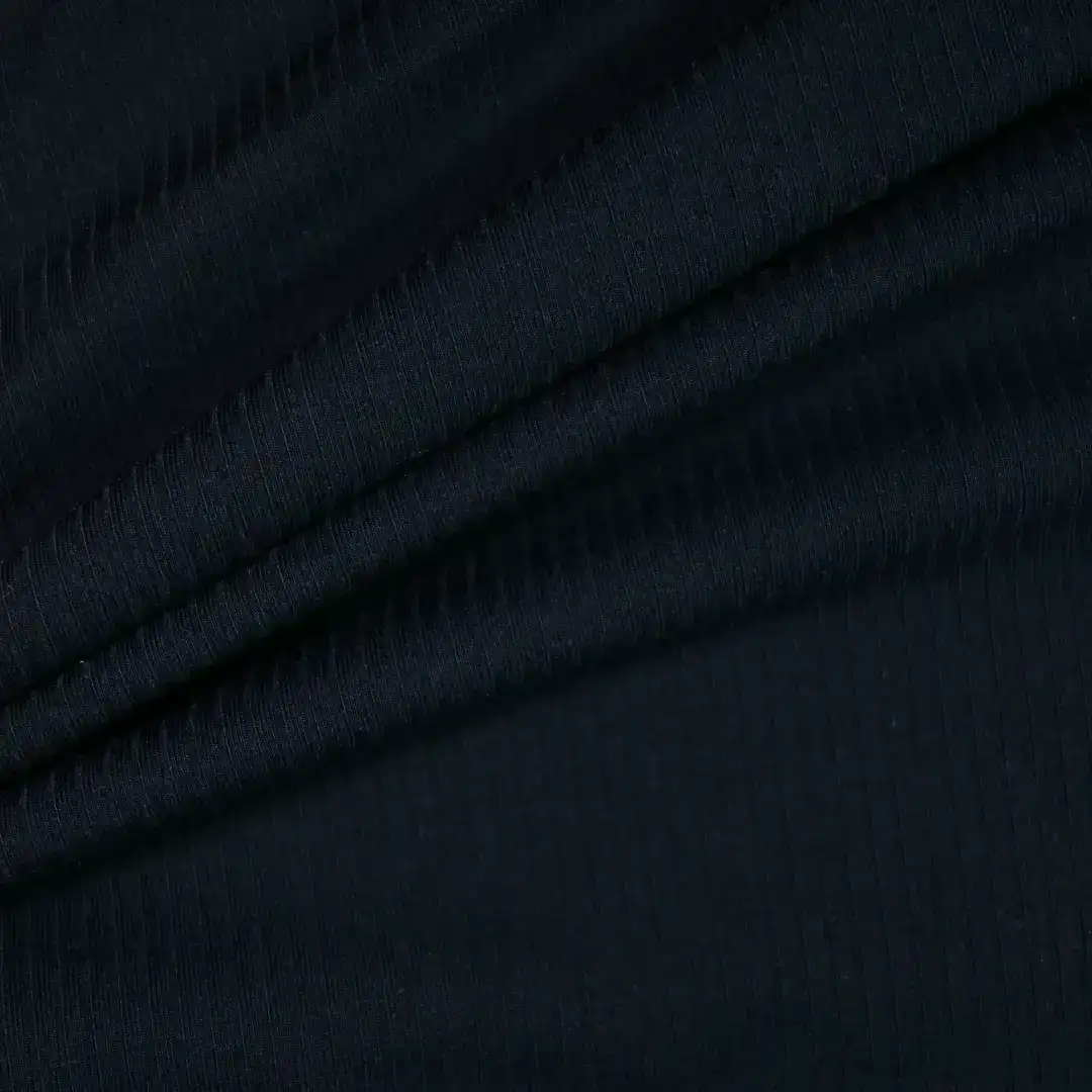 China Fabric for T-Shirt,Strap Midi Dress Rib Knit Fabric BCI Cotton Spandex Other black color buy from China wholesaler bulk order at wholesale price free worldwide shipping Alibaba