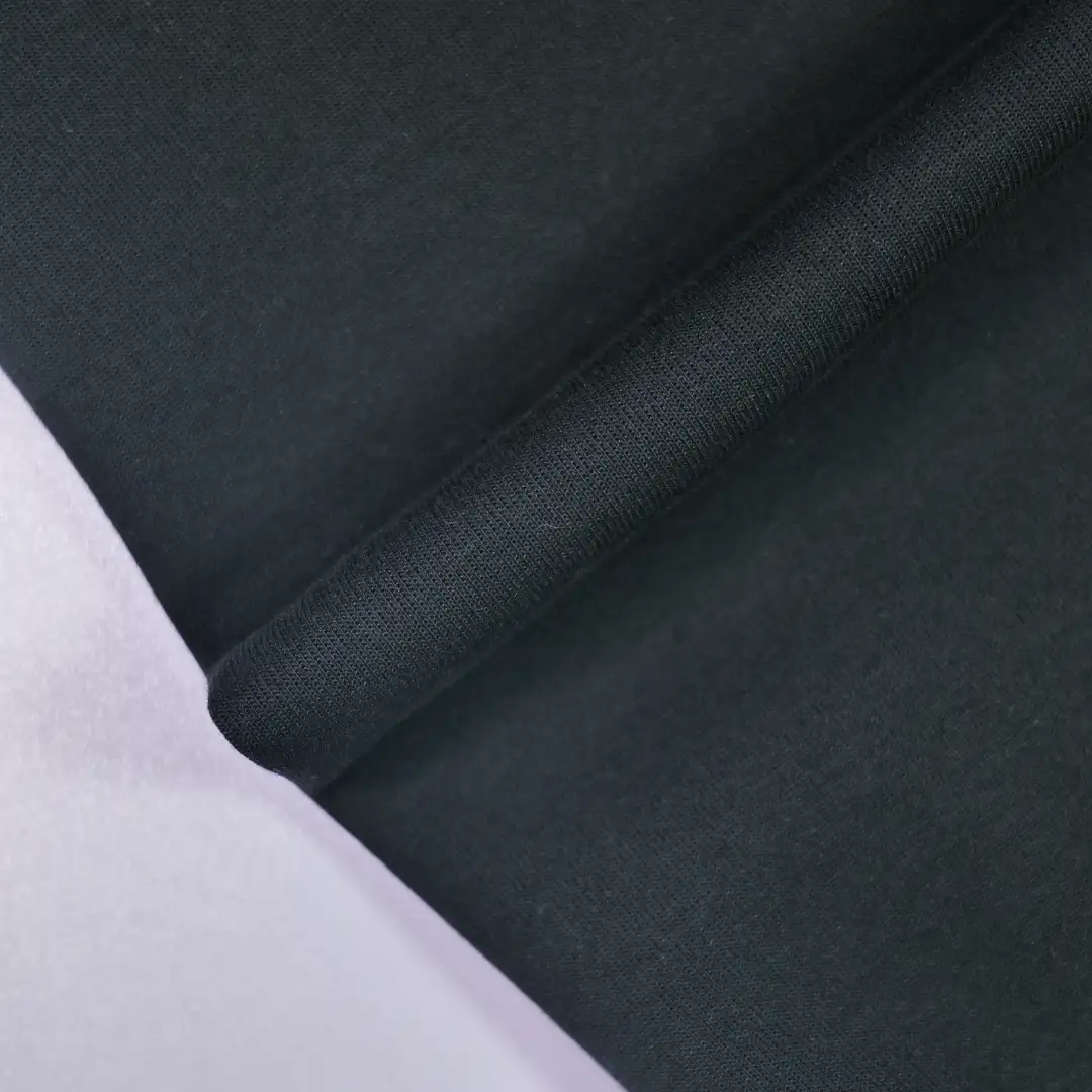 China Fabric for Pants,Jackets,Sweatshirt Two-way Stretch Knit Fabric Cotton Spandex black color buy from China wholesaler bulk order at wholesale price free worldwide shipping Alibaba