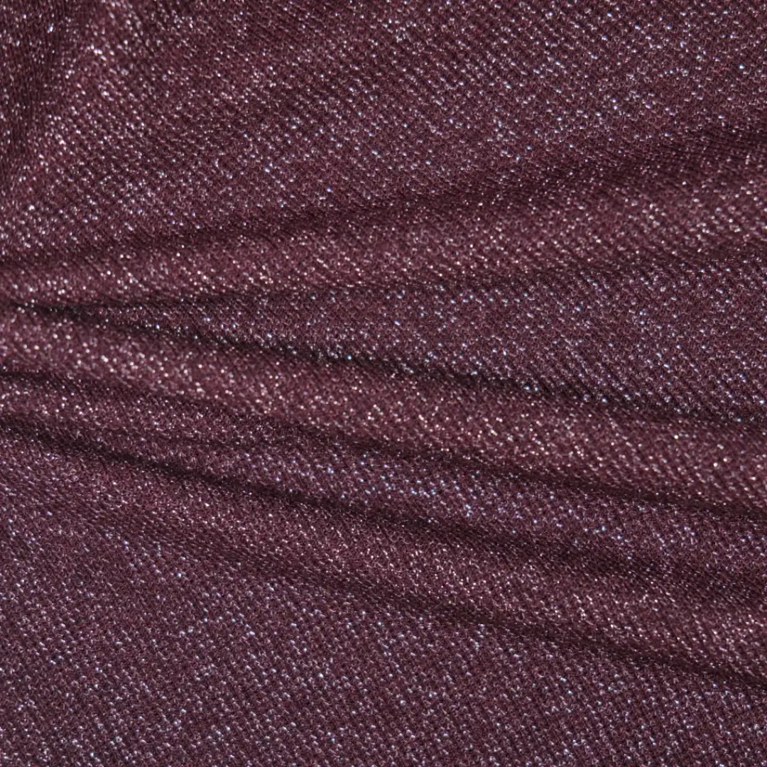 China Fabric for T-Shirt,Long Sleeve Base Layer Top Rib Knit Fabric Polyester Rayon Nylon Elastane Lurex dark  Purple color buy from China wholesaler bulk order at wholesale price free worldwide shipping Alibaba