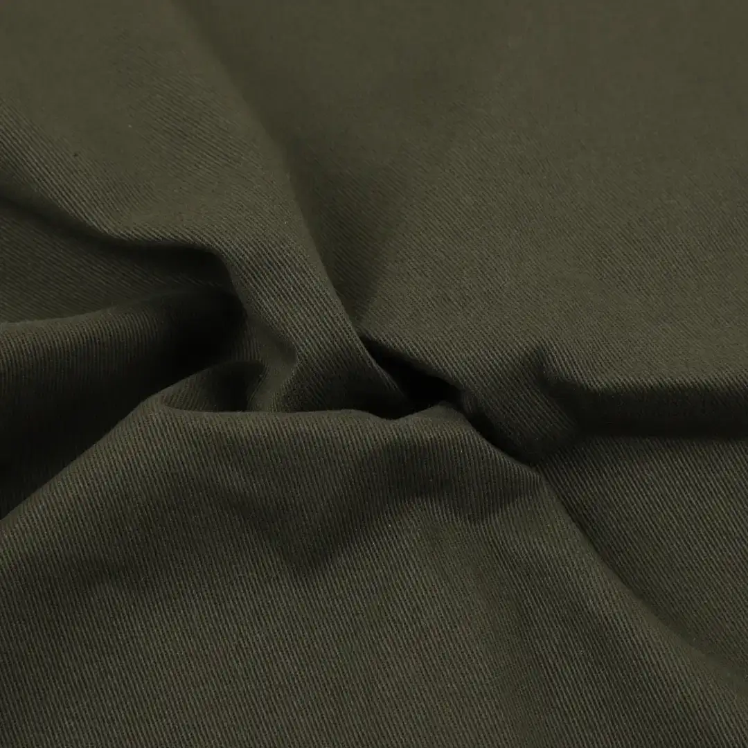 Bangladesh Fabric for Jackets,Blazer Twill Natural Woven Fabric BCI Cotton Spandex LEAF GREEN color buy from Bangladesh wholesaler bulk order at wholesale price free worldwide shipping Alibaba
