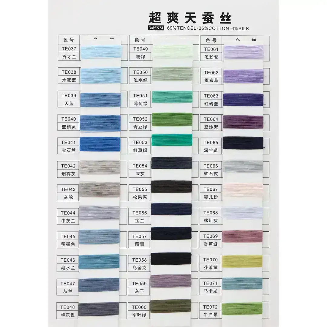 China Yarn for Crop Top Pullover (Sweater),Dresses (Cardigan Open) (Sweater) Mulberry Silk Filament Tencel Cotton Silk faint yellow，green color buy from China wholesaler bulk order at wholesale price free worldwide shipping Alibaba