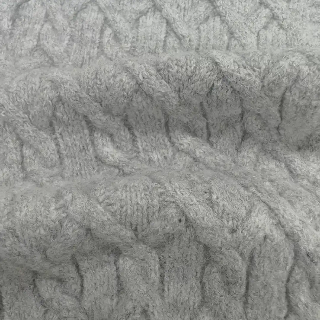 China Yarn for Hoodie,Open Cardigan (Sweater),Half-Zipper Cardigan (Sweater),Crop Top Pullover (Sweater) Mossy Yarn Fancy Yarn Recycled Polyester Spandex Gray color buy from China wholesaler bulk order at wholesale price free worldwide shipping Alibaba