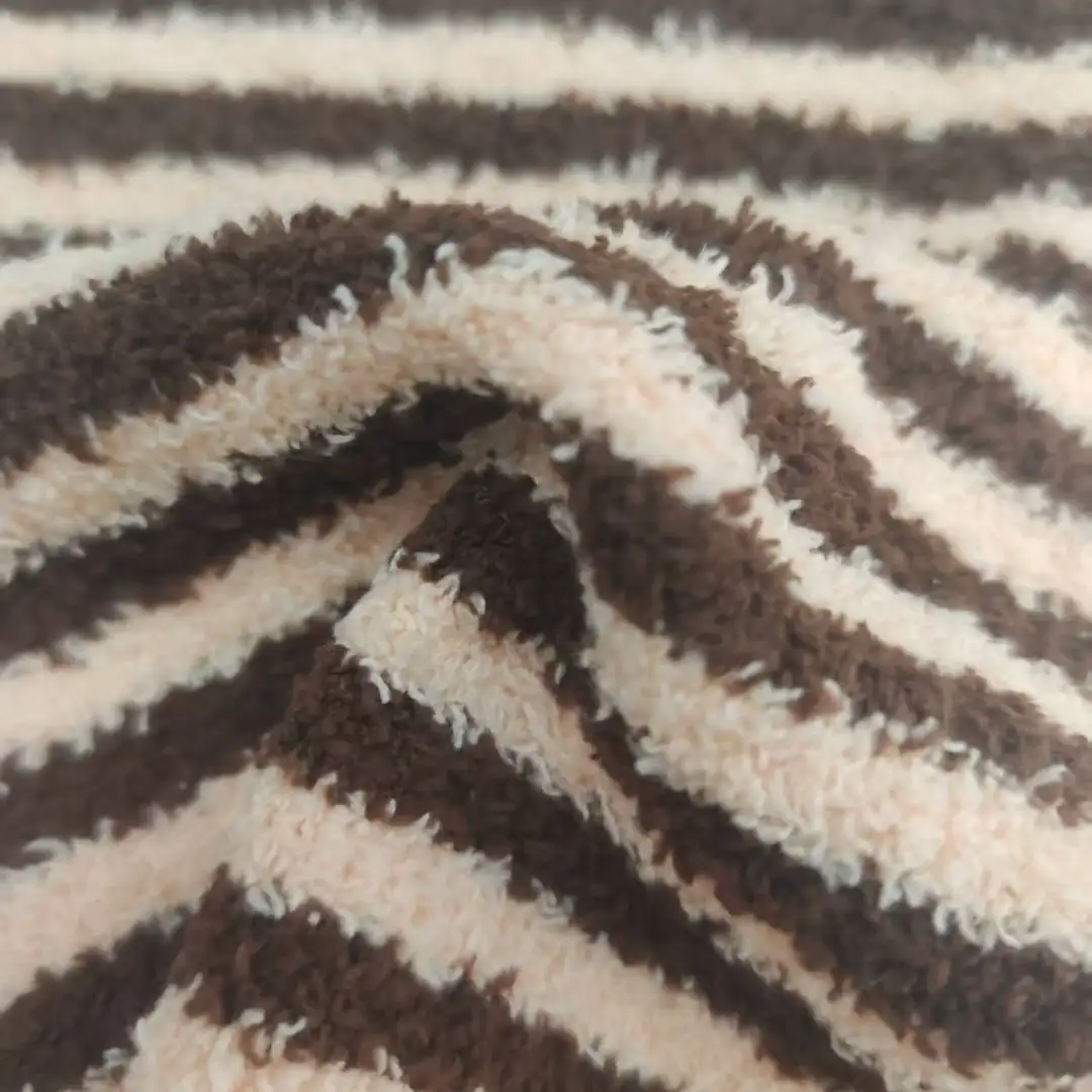 China Yarn for Pants,Hoodie,Open Cardigan (Sweater),Crop Top Pullover (Sweater) Teddy Yarn Fancy Yarn Recycled Polyester Brown，yellow color buy from China wholesaler bulk order at wholesale price free worldwide shipping Alibaba