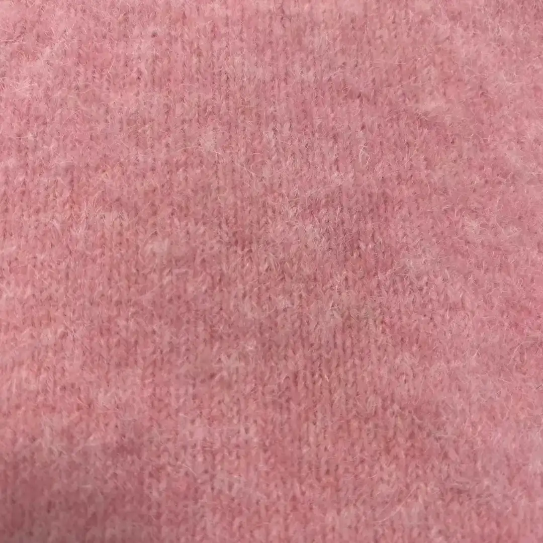 China Yarn for Open Cardigan (Sweater) Mossy Yarn Fancy Yarn Recycled Polyester Wool Eco Tang Viscose Elastane PINK color buy from China wholesaler bulk order at wholesale price free worldwide shipping Alibaba