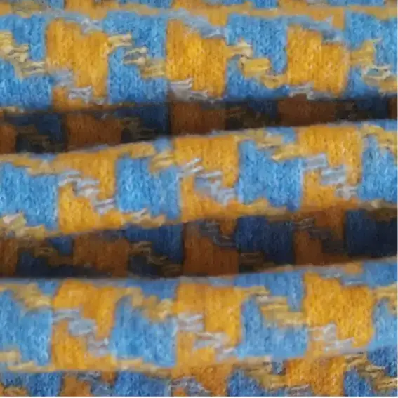 China Yarn for Ladies Vest (Sweater),Half-Zipper Cardigan (Sweater),Round Neck Pullover (Sweater),Women's Pants (Sweater),Roll Neck Jumper (Sweater) Mossy Yarn Fancy Yarn Recycled Polyester Acrylic Polyester Elastane Blue/Yellow color buy from China wholesaler bulk order at wholesale price free worldwide shipping Alibaba