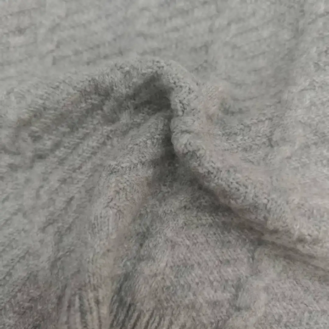 China Yarn for Open Cardigan (Sweater),Round Neck Pullover (Sweater),Crop Top Pullover (Sweater) Mossy Yarn Fancy Yarn Recycled Polyester Polyester Spandex Wool Gray color buy from China wholesaler bulk order at wholesale price free worldwide shipping Alibaba