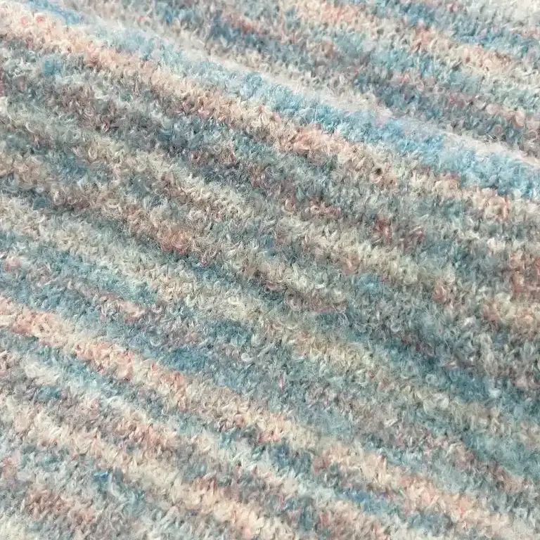 China Yarn for Ladies Vest (Sweater),Men’s Vest (Sweater),Open Cardigan (Sweater),Full-Zipper Cardigan (Sweater),Half-Zipper Cardigan (Sweater),Shirt Long Sleeve Button (Sweater),Crew Neck Pullover (Sweater),Crop Top Pullover (Sweater) Boucle Yarn Fancy Yarn Wool Acrylic Polyester Recycled Polyester Elastane blue and pink color buy from China wholesaler bulk order at wholesale price free worldwide shipping Alibaba