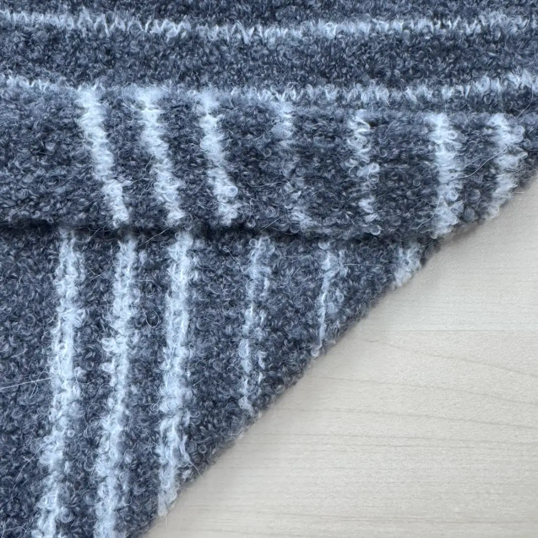 China Yarn for Ladies Vest (Sweater),Full-Zipper Cardigan (Sweater),Shirt Half Sleeve Button (Sweater),T-shirt (Sweater) Boucle Yarn Fancy Yarn Wool Mohair Alpaca Acrylic Nylon gray color buy from China wholesaler bulk order at wholesale price free worldwide shipping Alibaba