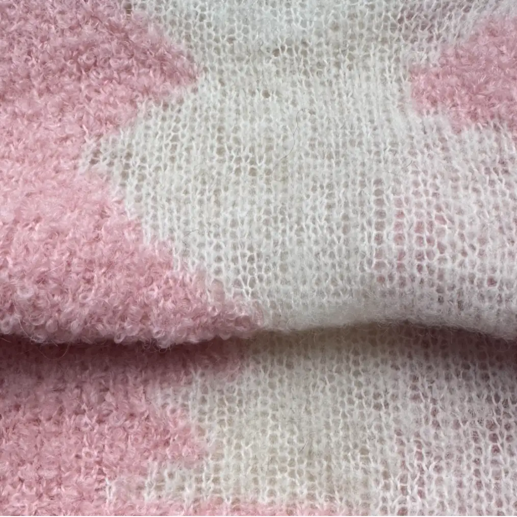China Yarn for Ladies Vest (Sweater),Full-Zipper Cardigan (Sweater),T-shirt (Sweater) Mossy Yarn Fancy Yarn Wool Alpaca Nylon Spandex pink color buy from China wholesaler bulk order at wholesale price free worldwide shipping Alibaba