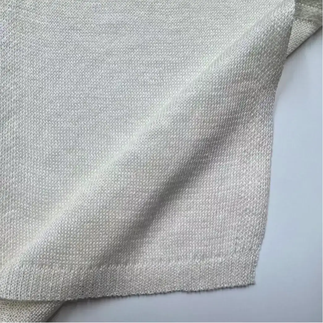 China Yarn for Ladies Vest (Sweater),Half-Zipper Cardigan (Sweater),Shirt Half Sleeve Button (Sweater) Semi-Worsted Spun Regular Yarn Linen Silk White color buy from China wholesaler bulk order at wholesale price free worldwide shipping Alibaba