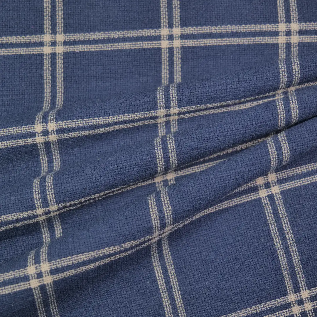 China Fabric for Shirt,Skirt,Ruffle Shirt Dress,Strap Midi Dress Yarn Dyed Check Natural Woven Fabric Cotton white color buy from China wholesaler bulk order at wholesale price free worldwide shipping Alibaba