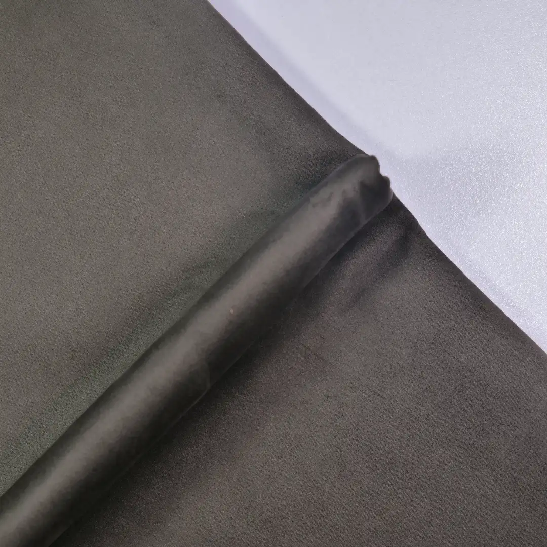 China Fabric for Pants,Denim Jacket,Jackets Warp Suede Knit Fabric Polyester dark brown color buy from China wholesaler bulk order at wholesale price free worldwide shipping Alibaba